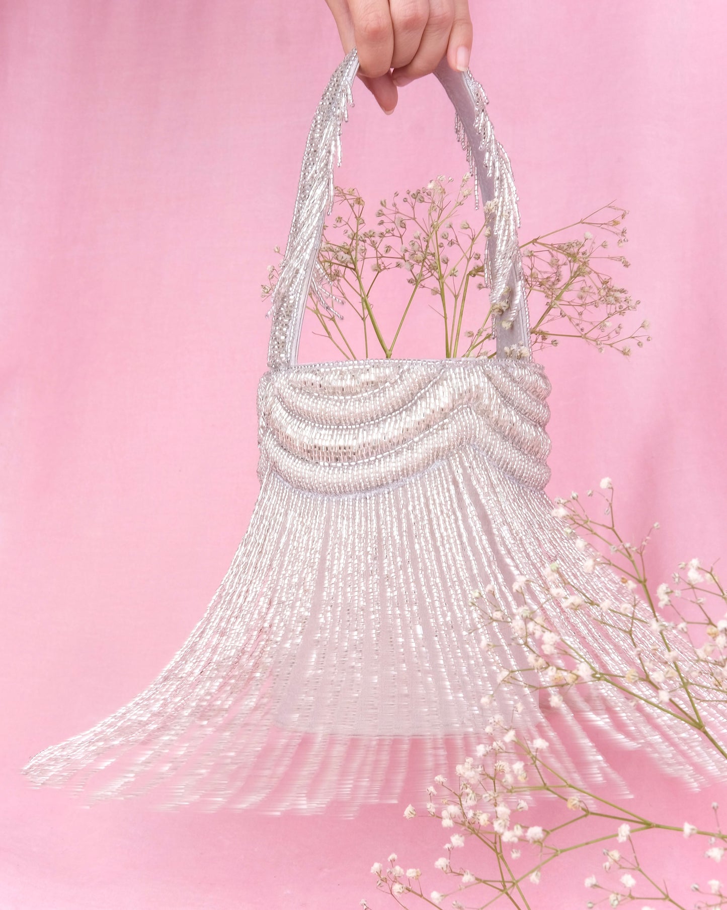 Chandelier Bucket Bag - Silver