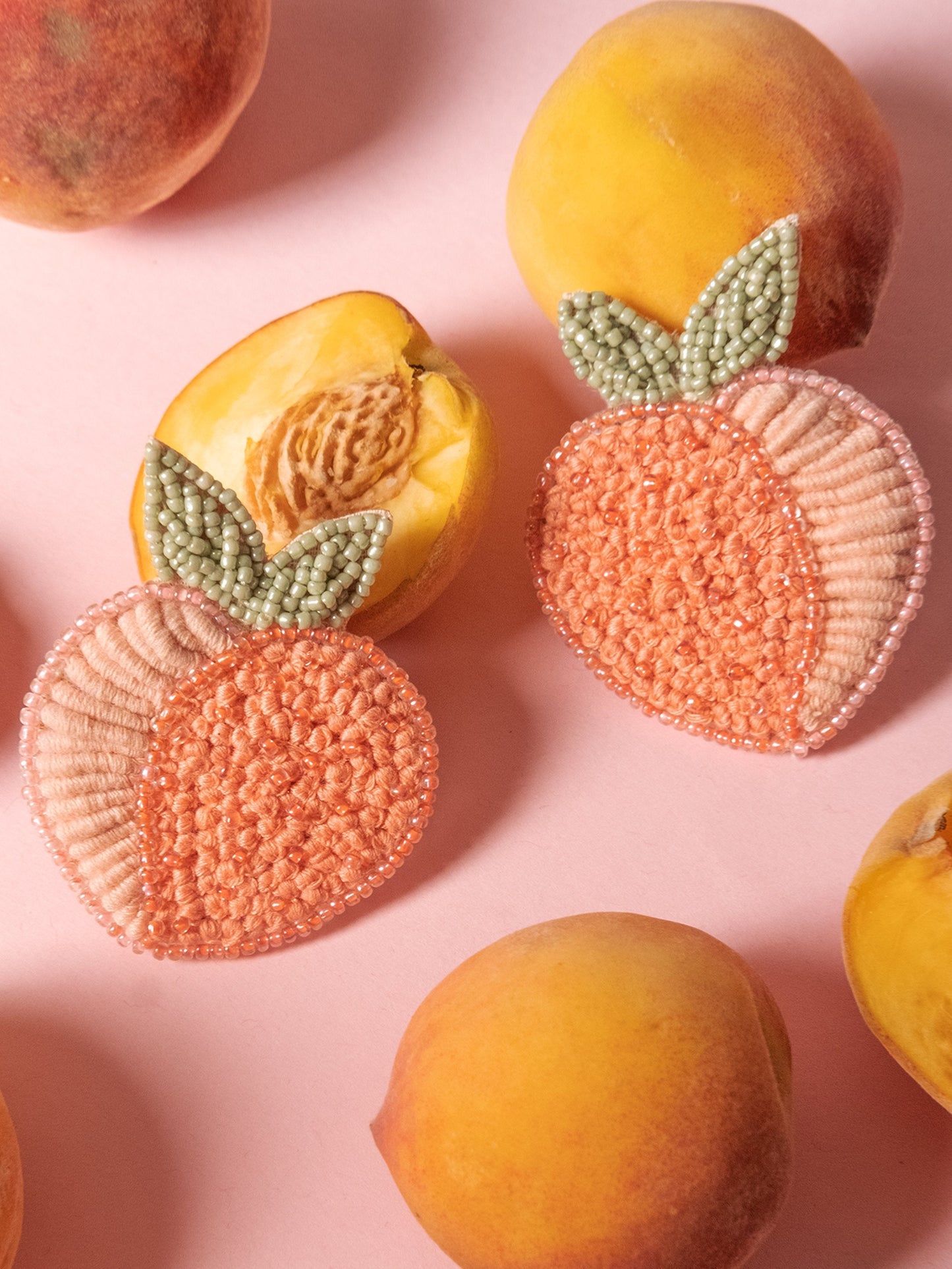 Peach Earrings - Tonoto.in (6732965642411)