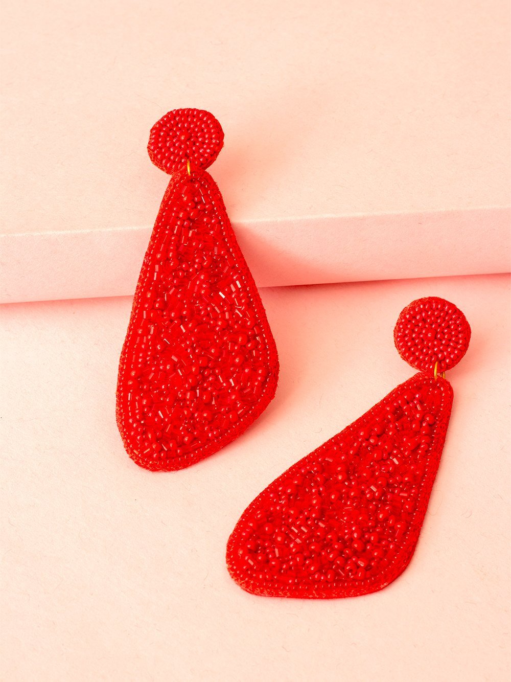 RED ROMANCE BEADED EARRINGS - Tonoto.in (6047346950315)